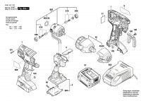 Bosch 3 601 JA1 T02 Gds 14,4 V-Li Impact Wrench 14.4 V / Eu Spare Parts